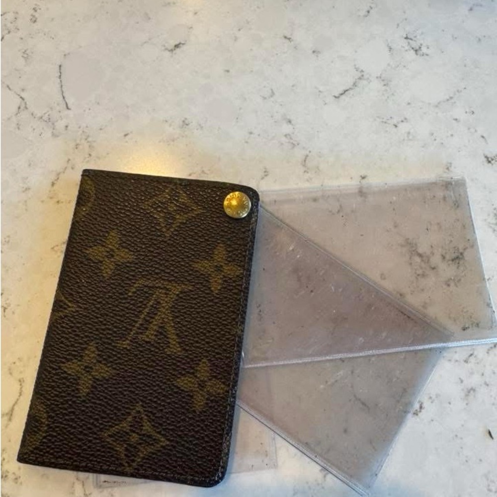 Louis Vuitton Monogram Canvas Card & Key Holder in Brown with Gold Snap
